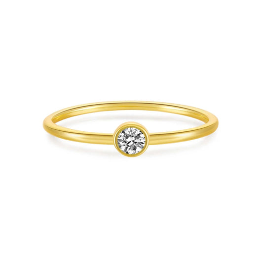 טבעת אמיל כסף 925 בציפוי זהב - verde jewellry | ורדה תכשיטים