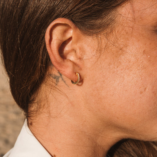 עגילי בל כסף 925 בציפוי זהב - verde jewellry | ורדה תכשיטים