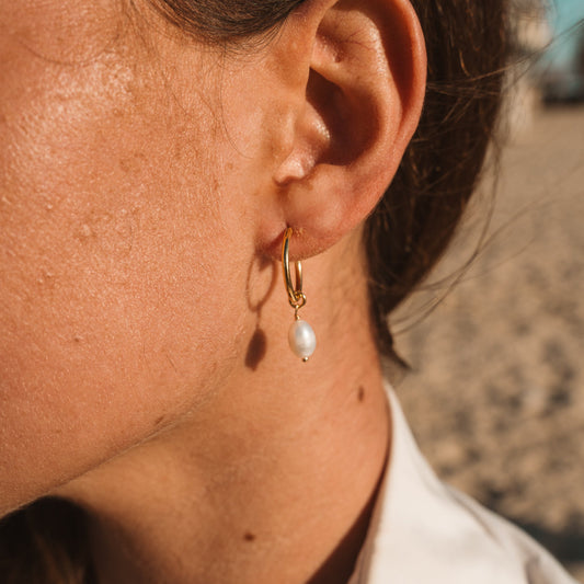 עגילי יוליה כסף 925 בציפוי זהב - verde jewellry | ורדה תכשיטים