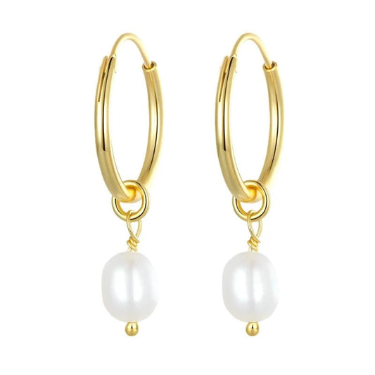 עגילי יוליה כסף 925 בציפוי זהב - verde jewellry | ורדה תכשיטים