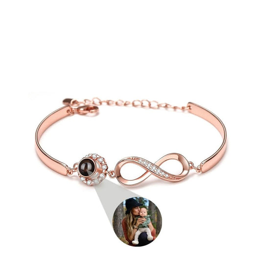 צמיד אינפיניטי משובץ עם תמונה מוצפנת - verde jewellry | ורדה תכשיטים