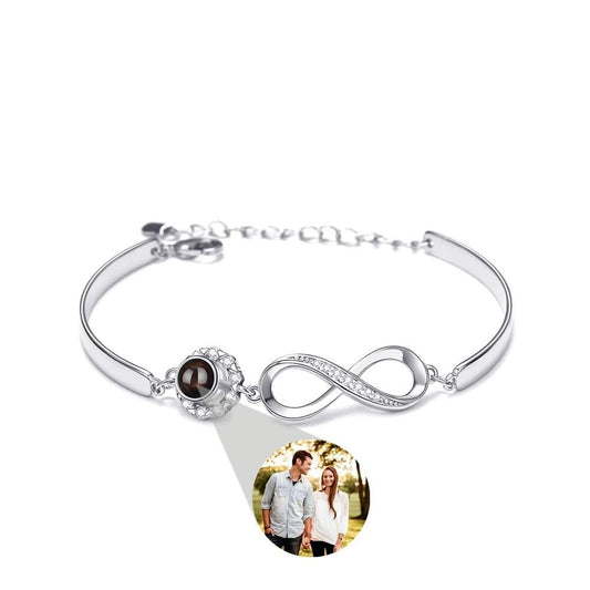 צמיד אינפיניטי משובץ עם תמונה מוצפנת - verde jewellry | ורדה תכשיטים
