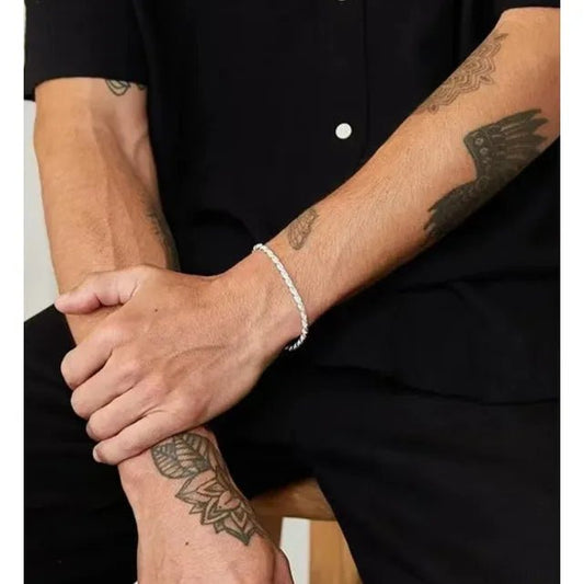 צמיד חבל לגבר 3 מ"מ - verde jewellry | ורדה תכשיטים