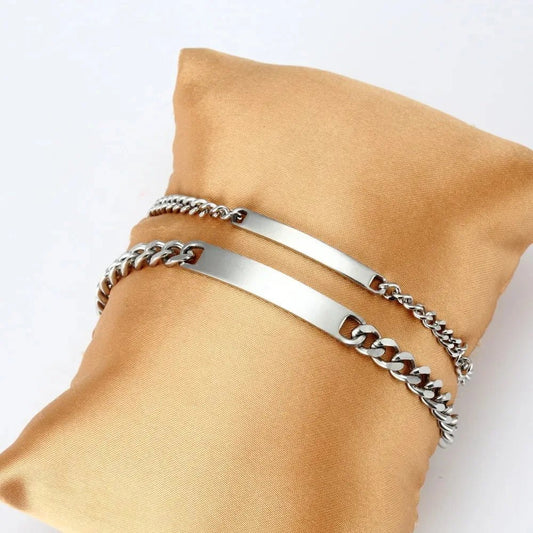 צמיד טבעות לגבר\אישה עם אופציה לחריטה - verde jewellry | ורדה תכשיטים