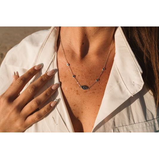 מתנה לאהבת חיי - שרשרת עין כסף 925 - verde jewellry | ורדה תכשיטים