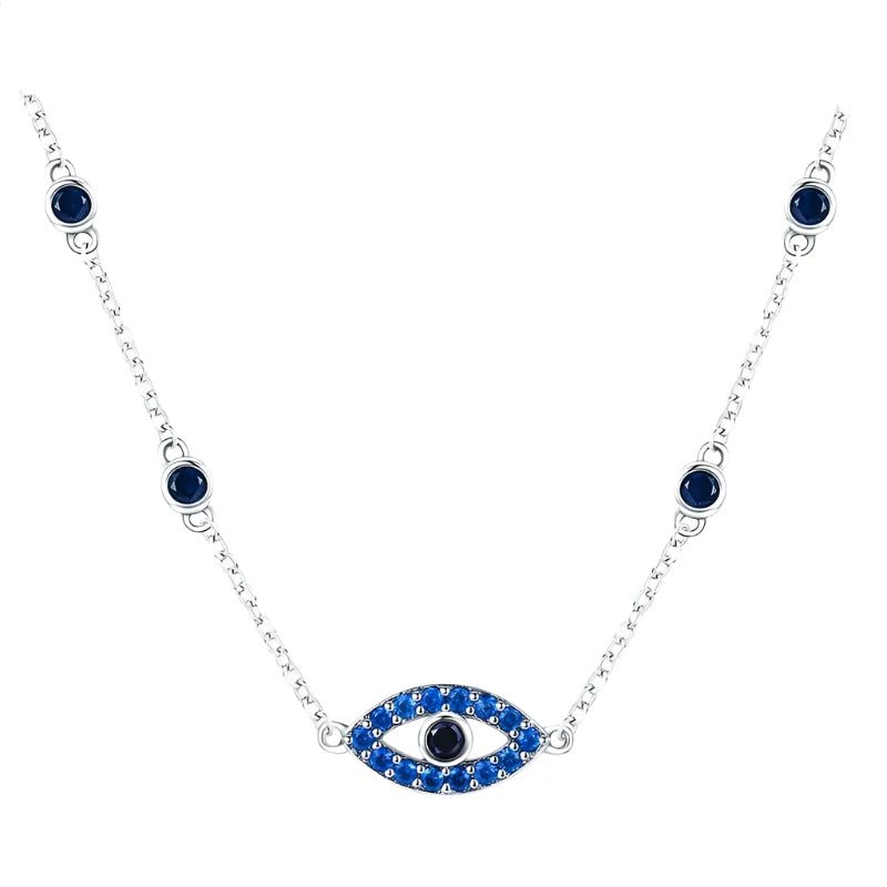 מתנה לאהבת חיי - שרשרת עין כסף 925 - verde jewellry | ורדה תכשיטים