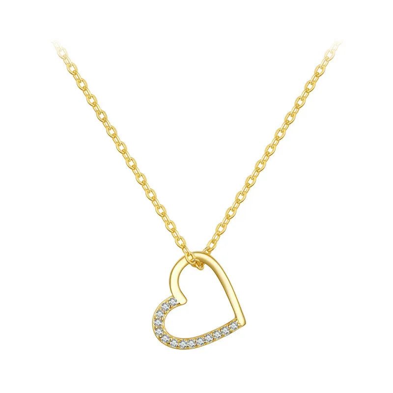 מתנה לאהבת חיי - שרשרת לב כסף 925 בציפוי זהב - verde jewellry | ורדה תכשיטים