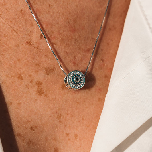 שרשרת עין כסף 925 - verde jewellry | ורדה תכשיטים