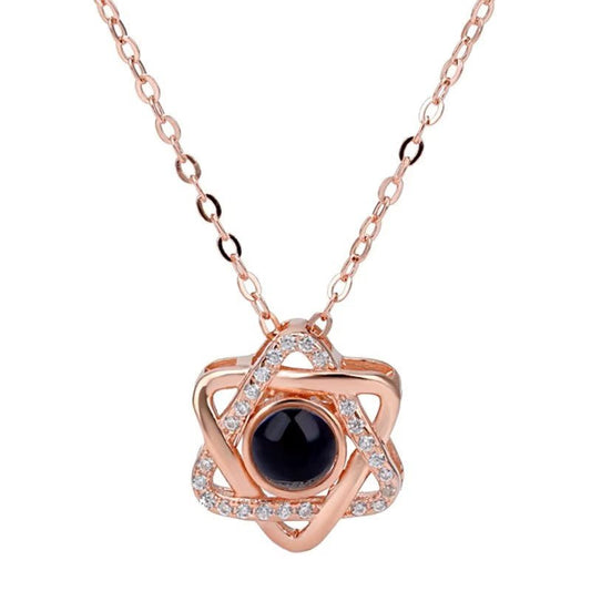 שרשרת מגן דוד עם תמונה מוצפנת - verde jewellry | ורדה תכשיטים