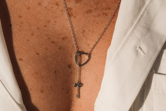 שרשרת מפתח הלב כסף 925 - verde-jewellry