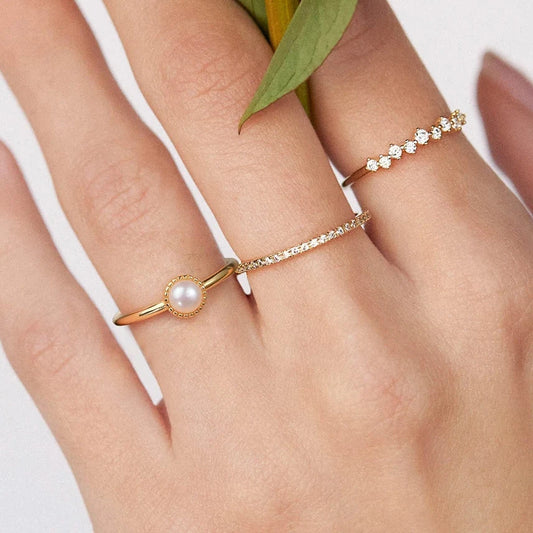 טבעת מאיה כסף 925 בציפוי זהב - verde-jewellry