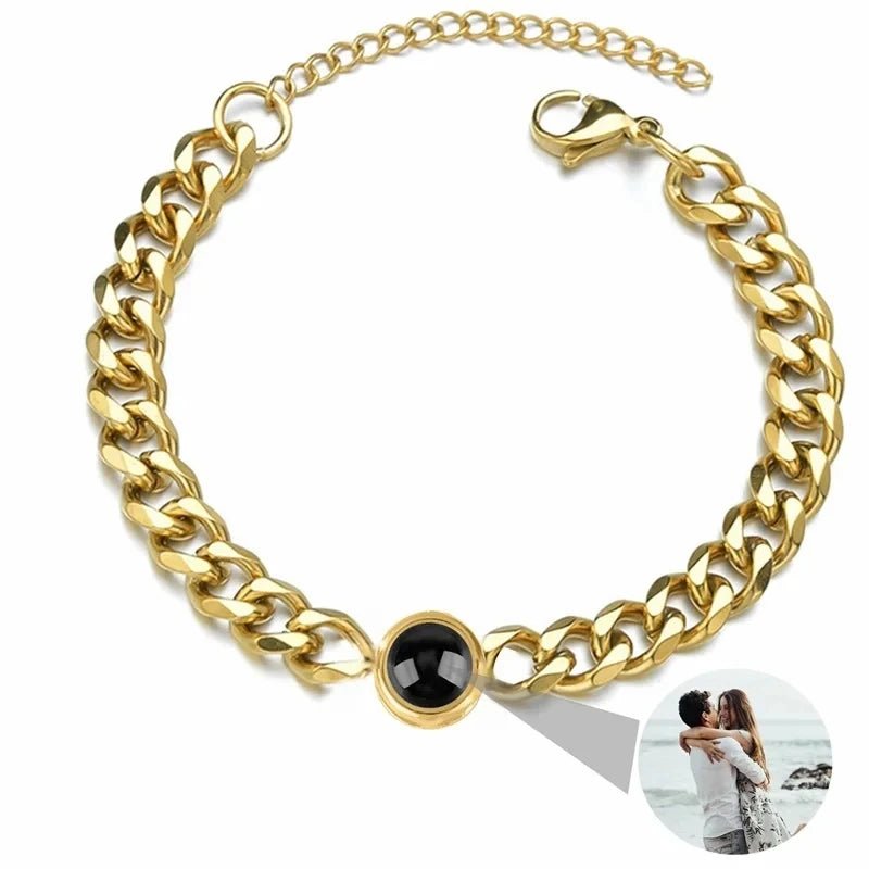 צמיד גורמט לגבר עם תמונה מוצפנת - verde jewellry | ורדה תכשיטים