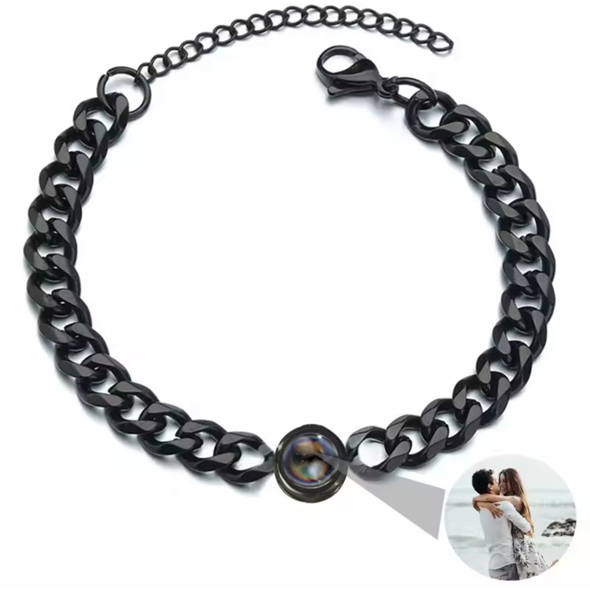 צמיד גורמט לגבר עם תמונה מוצפנת - verde jewellry | ורדה תכשיטים