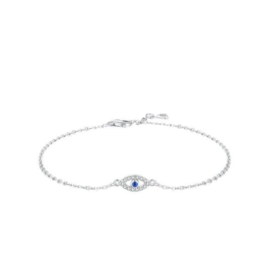 צמיד קרולינה עין כסף 925 - verde jewellry | ורדה תכשיטים
