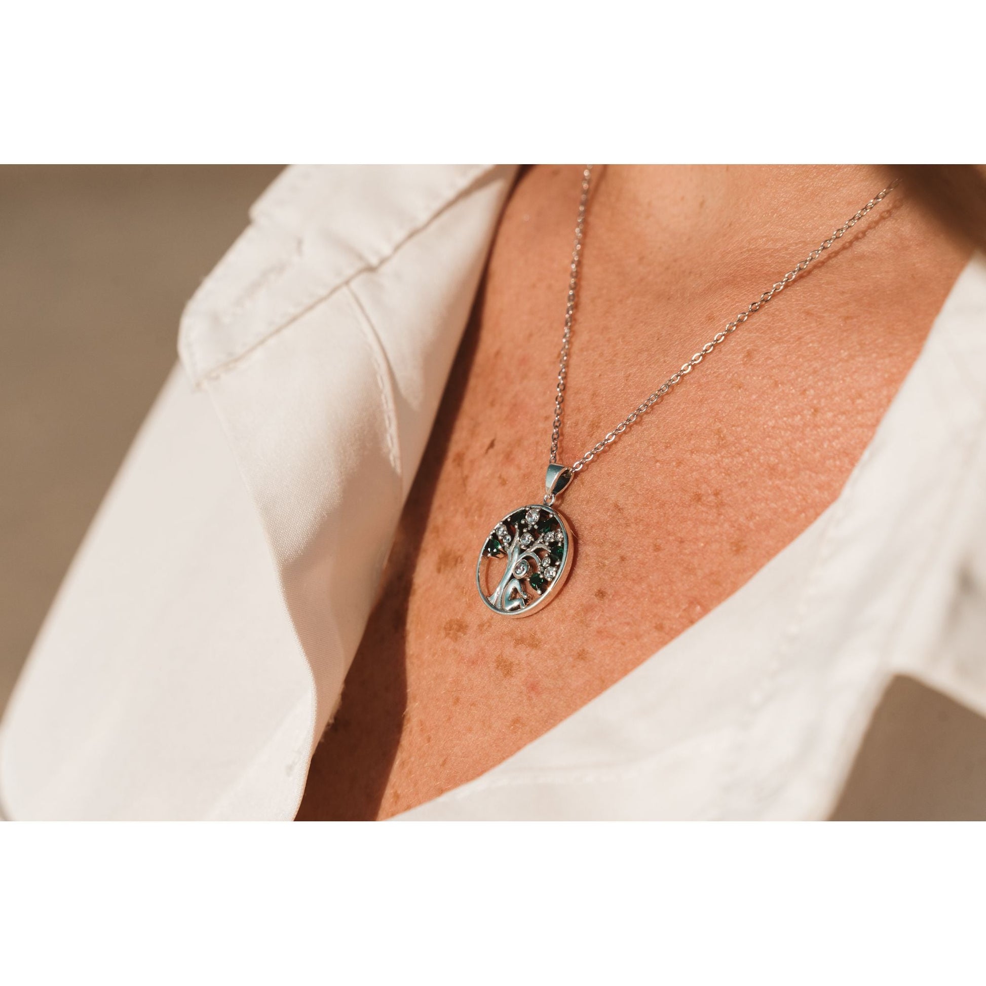 מתנה לאמא - שרשרת יובל עץ החיים כסף 925 - verde jewellry | ורדה תכשיטים