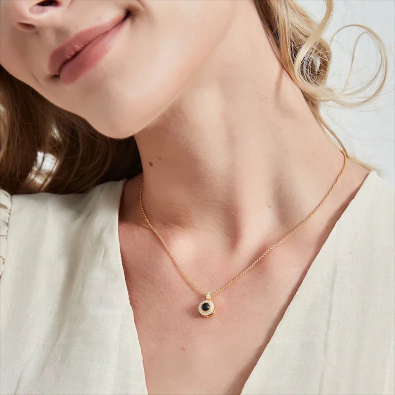 שרשרת יולי קלאסית עם תמונה מוצפנת - verde jewellry | ורדה תכשיטים
