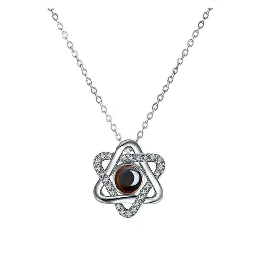 שרשרת מגן דוד עם תמונה מוצפנת - verde jewellry | ורדה תכשיטים