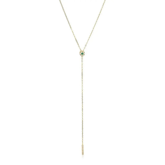 שרשרת נופלת לונה כסף 925 בציפוי זהב - verde jewellry | ורדה תכשיטים