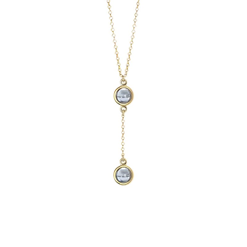 שרשרת נופלת עם תמונה מוצפנת כפולה - verde jewellry | ורדה תכשיטים