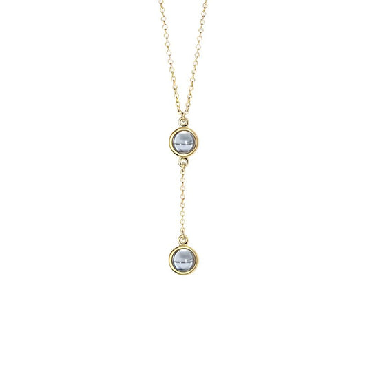 שרשרת נופלת עם תמונה מוצפנת כפולה - verde jewellry | ורדה תכשיטים