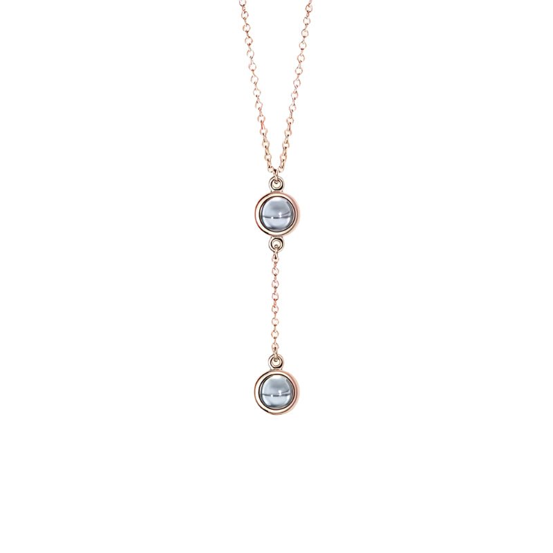 שרשרת נופלת עם תמונה מוצפנת כפולה - verde jewellry | ורדה תכשיטים