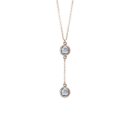 שרשרת נופלת עם תמונה מוצפנת כפולה - verde jewellry | ורדה תכשיטים